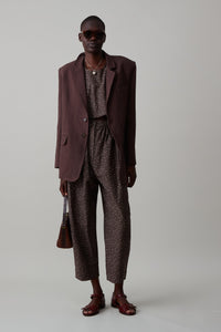 CLAUDIA JACKET | DARK CHOCOLATE LINEN