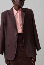 Load image into Gallery viewer, CLAUDIA JACKET | DARK CHOCOLATE LINEN