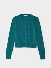 Load image into Gallery viewer, Cashmere Button Crewneck Cardigan