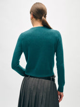 Load image into Gallery viewer, Cashmere Button Crewneck Cardigan