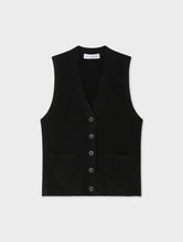 Load image into Gallery viewer, Cashmere Ribbed Button Vest