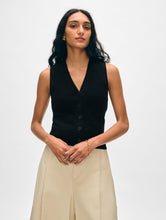 Load image into Gallery viewer, Cashmere Ribbed Button Vest