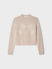 Load image into Gallery viewer, Cashmere Blend Horse Embroidered Crewneck