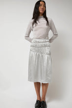 Load image into Gallery viewer, Anggae Satin Gather Long Skirt in Grey