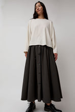 Load image into Gallery viewer, Black Crane Circle Skirt in Dark Grey