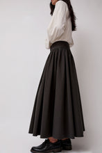 Load image into Gallery viewer, Black Crane Circle Skirt in Dark Grey