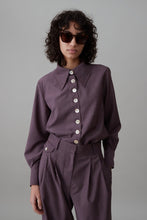 Load image into Gallery viewer, CARISSA SHIRT | MAUVE TROPICAL WOOL