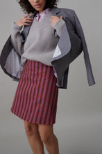 Load image into Gallery viewer, LIBBY SKIRT | MAUVE COTTON STRIPE