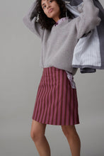 Load image into Gallery viewer, LIBBY SKIRT | MAUVE COTTON STRIPE