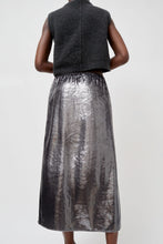 Load image into Gallery viewer, No.6 Inez Skirt in Silver Pony Hair