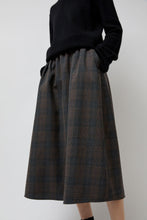 Load image into Gallery viewer, No.6 Nic Skirt in Small Dark Grey and Orange Plaid