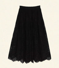 Load image into Gallery viewer, SEBASTIANE LACE SKIRT -- BLACK