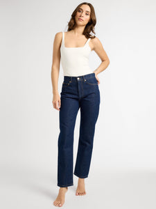 Brooke Mid Rise Slim Fit Jean in Dark Rinse | Clothing | SWB Boutique