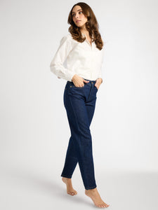 Brooke Mid Rise Slim Fit Jean in Dark Rinse | Clothing | SWB Boutique